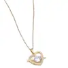 Collar con Colgante de Flecha a Través del Corazón de Nuevo Estilo Transfronterizo Moda Europea y Americana Simple Elegante Lujo Ligero Joyería de Alta Gama de Flecha y Corazón