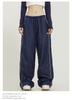 Pantalones casuales rectos de pierna ancha para hombre, estilo retro americano, de calle alta, 2023, nuevos pantalones a juego de moda.