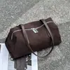 Bolso de Bowling Nuevo de Piel de Ciervo de Alto Mercerizado Gran Capacidad Bolso de Hombro Único Bolso de Axila Bolso de Mano Boston de Cuero Genuino para Mujer