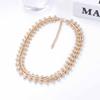 ZA personalidad transfronteriza retro moda simple estilo frío ins diseño de hebilla de herradura cadena de metal para mujer cadena de clavícula