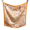 Bufanda Decorativa Cuadrada de Imitación Seda de Alta Gama Estilo Coreano para Mujer, Nueva Moda Primavera y Verano, Versátil de Lujo Ligero, Chal y Bufanda