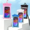 Bolsa Impermeável Espessa para Celular com Tela Sensível ao Toque Transparente, Anti-Queda, Flutuante, para Piscina e Deriva, Cordão, Bolsa Selada para Celular, Atacado em Estoque