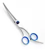 Tijeras de belleza para mascotas, corte de pelo, tijeras curvas de boca de pez, herramienta para cortar pelo de perros y gatos, tratamiento de superficie brillante