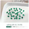 Broca de unha Emerald de fundo plano flash três dimensional anis longo amor gotas d'água sementes de melão broca de unha de formato especial acessórios diy
