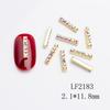 Manicura Estilo Japonés Joyería Tira Metálica de Diamante Versátil Dorada para Uñas Pegatina de Uñas con Micro Diamantes Decoración Joyería para Uñas