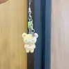 Colgante Flocado Lindo Dibujo Animado Oso Fácil DIY Colgante de Resina Llavero Cadena de Teléfono Móvil Accesorios para Mochila Colgante