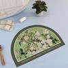 Alfombrilla antideslizante con cojín de diatomeas para inodoro, estilo pintura al óleo, absorbente, de secado rápido, para puerta de baño