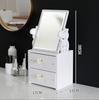 Caja de almacenamiento portátil de gran capacidad para lápices de labios, joyas, de plástico, a prueba de polvo, multiusos, para escritorio, para cosméticos