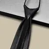 Corbata de Hombre Negra Sin Cremallera Corbata Perezosa de Hombre Traje Corbata Vestido Negocios Corbata de Mano Verano Nudo Libre Moda
