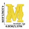 Mil Victorias Pluma Amarilla Letra Número Bordado Parche de Tela Adhesivo Termofusible Ropa Zapatos Sombreros Accesorios Parche Decorativo Termoadhesivo
