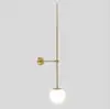 Lámpara de pared lineal estilo danés, pared de fondo de sala de estar nórdica, pasillo de escalera, lámpara de noche de dormitorio, hierro montado en pared LED de vidrio