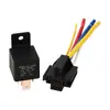 Suministro 12V/24V80A relé de automóvil JD2912 parte trasera de plástico cuatro pines cinco pines pies anchos de 9.5 con portalámparas de cable