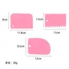 Bolo Giratório para Decoração de Confeitaria Transfronteiriço Ferramenta Raspador Dentado Conjunto de 3 Peças Raspador de Massa para Moldar Creme de Bolo