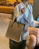 Bolso bandolera vertical de cuero genuino para negocios, bolso de mano de piel de vaca de primera capa para mujer, bolso de hombro de cuero suave, bolso grande tipo tote.