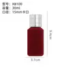 Procesamiento Botella de Perfume de Vidrio Personalizada Botella de Perfume de Vidrio Tintado Aterciopelado Botella de Perfume de Bayoneta 15 Botella Vacía