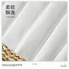 Tecido de Gaze de Bambu e Poliéster Texturizado 5050/32S Branco Natural em Estoque, Tecido Especial para Vestidos e Camisas Femininas da Moda