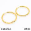 Brincos Redondos Banhados a Ouro 18K Transfronteiriços Design Nicho Versátil Aço Inoxidável 304 Brincos de Argola para Homens e Mulheres