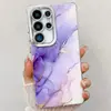 Capa de celular IMD metalizada com padrão de mármore é adequada para Samsung S25ULTRA blooming S24 furo fino A16/A56/A55