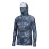 Nova Roupa de Pesca com Capuz Masculina para Exterior Transfronteiriça, Roupa de Proteção Solar para Praia, Caminhada e Pesca, Roupa Justa ao Corpo