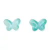 Cuentas de vidrio transparentes de colores con forma de mariposa con agujeros para pulseras, collares y accesorios de joyería, materiales DIY para manualidades hechas a mano