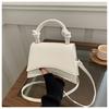Bolsa Feminina de Couro Patente Moda Nova Moda Primavera e Verão 2025 Bolsa de Ombro Moda Cor Sólida Simples Elegante Bolsa Transversal