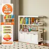 Estantería de Acero para Libros para Sala de Estar en Casa Estantería Integrada con Estante de Almacenamiento Montado en Pared Estante de Almacenamiento de Piso Negro Multicapa