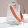 Vaso Transparente com Padrão Vertical Estilo Europeu com Vaso de Vidro Portátil Vaso de Boca Larga Vaso de Vidro Hidropônico Decoração de Casa