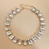 Explosões Europeias e Americanas Exageradas Cheio de Diamantes Luxo Leve Cristal Retrô Corrente de Pescoço Feminina Moda Gargantilha Colar Personalizado colares