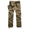 25 Calças Cargo Masculinas Primavera & Outono Nova Marca Tendência Algodão Elástico Tamanho Grande Soltas Decoração com Múltiplos Botões e Bolsos Calças Casuais Masculinas Retas