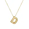 Colar de Letras Bolha Brilhante Mais Vendido Transfronteiriço para Mulheres Design de Nicho Ins Ouro 18K Cobre Não Desbota Colar Atacado