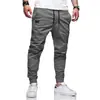 Pantalones casuales de fitness de verano para hombre transfronterizos, versátiles y elegantes, ropa de trabajo deportiva de color liso, pantalones largos rectos holgados al por mayor