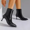 Nueva colección otoño/invierno: Botines de tacón alto elásticos, de punta fina, estilo francés, de nicho, para mujer, con un tacón fino y un diseño versátil para un look chic y esbelto