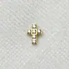 Clavo de Hueso de Oreja con Forma de Cruz Piercing Joyería de Repuesto Cabeza Rosca Interna Implante Grado F136 Aleación de Titanio Accesorios para Clavo de Oreja
