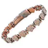 Pulsera Magnética Popular Transfronteriza Europea y Americana, Elegante Aleación de Trébol de Lujo Ligero Incrustada con Diamantes, Pulsera Magnética de Una Fila para Mujer