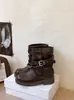 Botas de Pierna Ancha con Plataforma y Tacón Grueso con Hebilla Remachada para Mujer 2026 Nuevas para Primavera/Otoño Aumentan la Altura Botas de Motocicleta Botas de Moda Versátiles