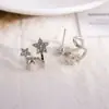 Brincos Elegantes de Estrela de Diamante Estilo Coreano, Modernos e Versáteis, Brincos para o Dia a Dia de Estilo Descolado, Design de Nicho e Brincos Únicos
