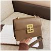 2022 Nova Moda Bolsa de Ombro Europeia e Americana Retrô Feminina Bolsa de Moda Cadeia Quadrada Pequena Bolsa Quadrada Criativa Fechadura Crossbody Bag