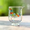 Jarra para Compartilhar Chá em Vidro Resistente ao Calor com Design de Caqui Pintado à Mão Estilo Japonês, Conjunto de Chá Doméstico de Alto Valor Estético