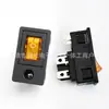 Enchufe de CC de Dos en Uno con Interruptor Ln-06 Enchufe de Alimentación Empotrado Rectangular Enchufe para Dispositivo Electrónico de CC