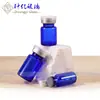 En Stock Frascos Azules de 2 ml a 30 ml, Ampollas Transparentes con Tubo de Extracción, Polvo Liofilizado Cosmético Solución Original Frascos Dispensadores de Vidrio
