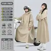Impermeable para Vehículos Eléctricos para Mujer, Estilo Largo, Protección de Cuerpo Completo Contra Lluvia Fuerte, Especializado para Conducir, Diseño de Una Pieza para Hombre, Separación Jinete y Vehículo, Poncho de Lluvia para una Persona