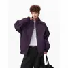 Chaqueta de Otoño para Hombre de Calle Transfronteriza con Cuello Alto de Piloto Bomber Desestructurada de Béisbol Holgada Sencilla Versátil Ropa de Abrigo