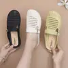 2026 Nuevo Estilo para Mujer, Medias Zapatillas de Verano para Exteriores, Mocasines Planos Perezosos, Sandalias de Suela Suave para Exteriores
