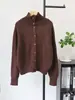 Nuevo Abrigo Suéter de Cuello Alto Retro Holgado Estilo Coreano Otoño/Invierno 2026 Color Sólido Simple Elegante Cárdigan Tejido para Mujer Moderno
