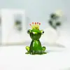 Rana de Cristal Animal Dibujos Animados Escritorio Pose Creativa Adornos Modelo Habitación Decoración Día del Niño Regalo de Cumpleaños