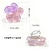 Fivela Decorativa Colorida para Cadarço de Girassol Acessórios de Decoração para Tênis Esportivo Flor Colorida de Cinco Pétalas Acessórios de Resina Acessórios Tendência para Sapatos