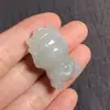 Nueva Cadena con Colgante Zodiaco Verde Tianshan Jade de Seda Dorada de Xinjiang Tallado Animal Tridimensional Colgante Zodiaco