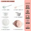 Novos Pratos e Tigelas de Cerâmica Colorida Sob Esmalte para Uso Doméstico, Conjunto de Louça de Cerâmica Estiloso e Esteticamente Agradável, Tigelas e Colheres para Sobremesa