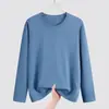 Camiseta de Manga Larga para Primavera y Otoño para Hombre Estilo Coreano Moderna Superior Delgado Color Sólido Camiseta para Estudiantes Adolescentes Cuello Redondo Camiseta Básica