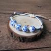 Pulseira de Cerâmica Jingdezhen Pulseira Trançada Contas de Porcelana Contas Nova Pulseira Estilo Chinês para Mulheres Estilo Étnico Joia Literária para Estudantes